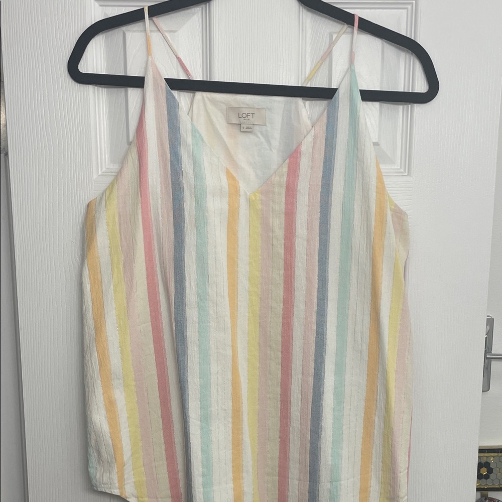 LOFT Pastel Striped Camisole